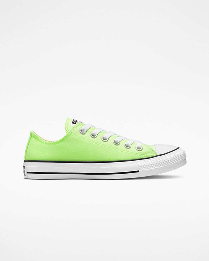 Men\'s Converse Chuck Taylor All Star Neon Low Top Shoes Green / White / Black | AU 46C51Y